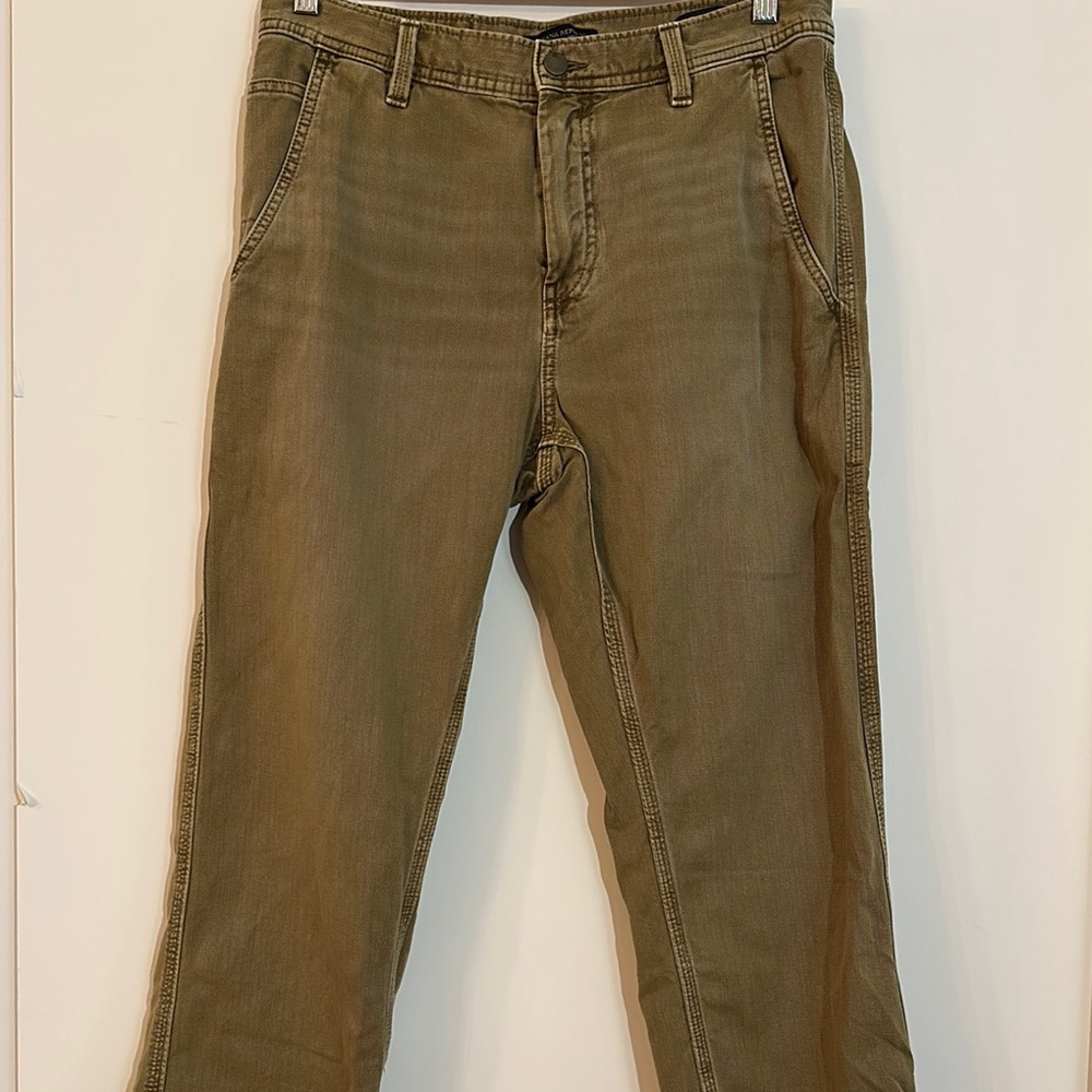 Men's dark khaki denim jeans